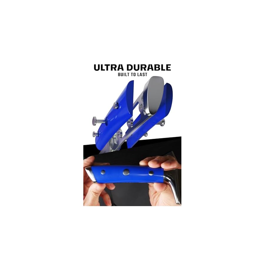 DALSTRONG Chef Knife - 8 inch Blade - Gladiator Series - Forged High Carbon German Steel - Razor Sharp Kitchen Knife - Professional Full Tang Knives - Blue Handle ABS - Sheath - NSF Certified