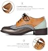 Zapatos Oxford negros para mujer con cordones, punta puntiaguda, clásicos de negocios formales con puntera alada 8