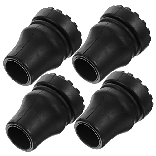 HOMOCONO 4pcs Crutch Anti-Slip Cover Foot Pad for Crutches Trekking Pole Tips Hiking Pole Protector Plastic Pole Tip Replacement