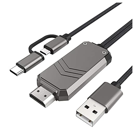 Monland Cable for Phone to TV, Type C/-USB to HDMI-Compatible 1080P to HDMI-Compatible Converter