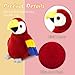 JUSTQUNSEEN Pirate Parrot Shoulder Plush Toy Magnetic Wearable Mini Plush Stuffed Bird Palm Size Plush Caribbean Captain Costume Accessory Swashbuckler Macaw Prop Party Favor Fake Animal Toddlers