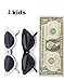 FOURCHEN Sunglasses for kids, Bold Retro Oval Mod Thick Frame Sunglasses Round Lens Clout Goggles (cat eye black)