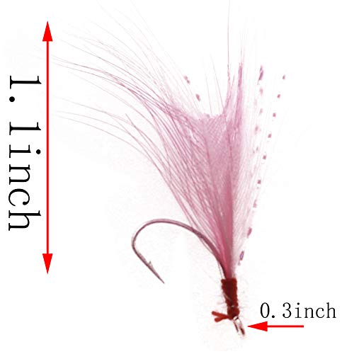 Csnsd Bucktail Teaser 5Pcs Pink Saltwater Fishing Lures Buck Tail Jig Hooks #TOP2