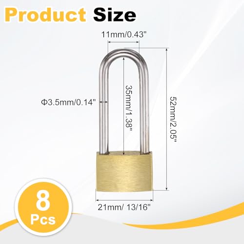 Cadenas en laiton massif lot de 8 serrure clé imperméable