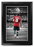 HWC Trading Bruno Fernandes Gifts Printed Signed Autograph Picture for Soccer Fans and Supporters (ID-000040) - 16" x 12" Framed