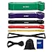 Aeike Bande Élastique Musculation 5 Bandes de Résistance + 1 ancrage de Porte + 1 poignée, Latex Naturel Elastique de Sport Musculation pour Pilates Yoga Danseurs Fitness avec Sac de Rangement