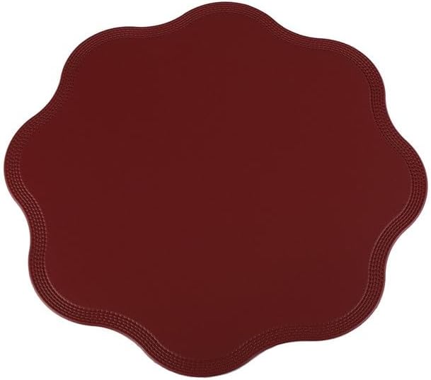 Nordic Round Flower Placemat Leather Kitchenware Heat Insulation Non-Slip Mat Table Coaster