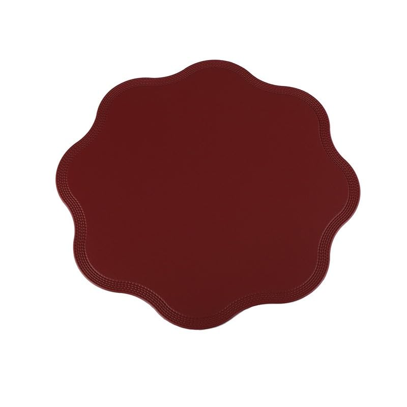 Set de table rond anti-tache et isotherme en cuir pour protéger votre bois