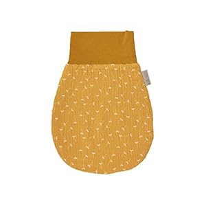 KraftKids Trappelzak mousseline geel paardenbloemen voor de lente / zomer van mousseline katoen verkrijgbaar in twee maten