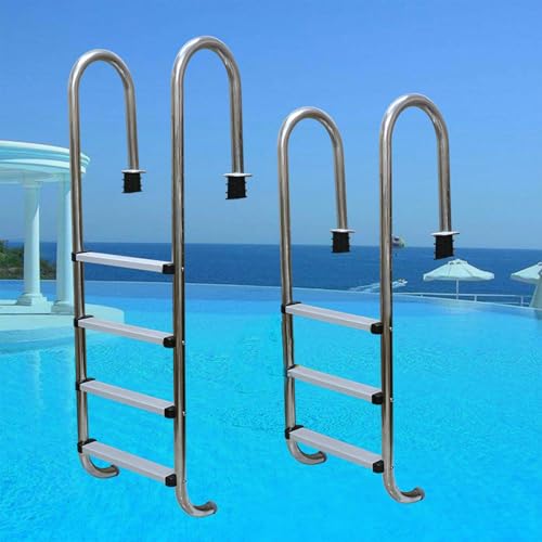 Escalera para piscina con 3 peldaños de acero inoxidable miniatura 6