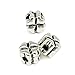 Ten (10) Pack of Antique Silver Finish European Style Clip Lock Stopper Bead Charms