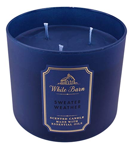 White Barn Sweater Weather 3 Wick Candle Wb #TOP1