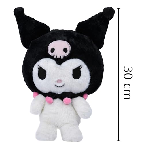 Image of Mirada Sanrio Kuromi White Plush Toy - 30cm | Officially Licensed Cute & Soft Stuffed Character for Kids & Girls | Adorable Room Decor for Birthdays, Valentine's Day & Special Occasions