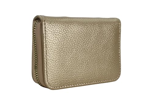 Credit card holder small wallet, accordion style change card bag, 4.52 x 3.14 inches, gold color2
