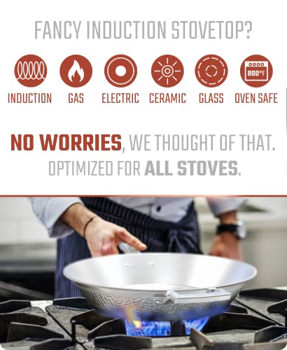 DALSTRONG 3 QT Stock Pot - The Avalon Series - 5-Ply Copper Core - Hammered Finish - Silver - w/Lid