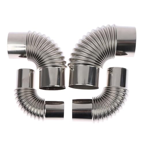 Coude à 90° en acier inoxydable 80 mm pour conduit de cheminée étanche