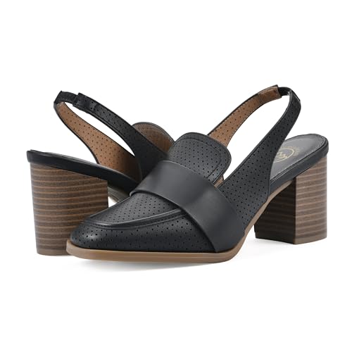 Image of WHITE MOUNTAIN Women's Vocality Loafer Style Block Heel