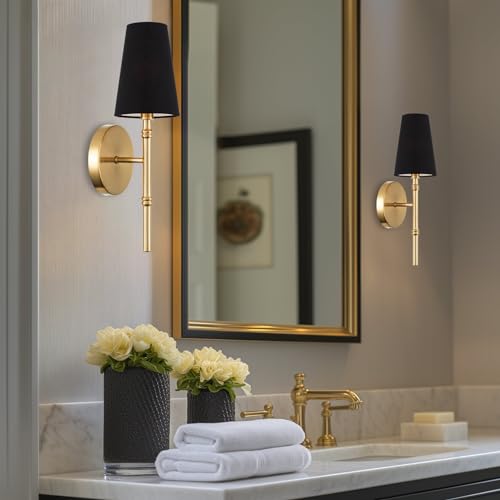 Image of Kira Home Torche II 15 inch Mid Century Modern Wall Sconce for Bathroom Vanity