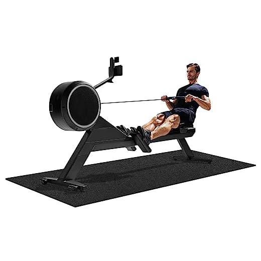 WERCHO Exercise Treadmill Mat for Hardwood Floors 3' x 8' Exercise Equipment Bike Trainer Elliptical Under Walking Treadmill Rowing Machine Mats for Carpet Concrete Floor Rower Fitness Equipment Mat