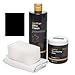 Produktbild Furniture Clinic - Easy Leder Restauration Set - Leder Reiniger und Farbauffrischung Balsam - Kratzer Abschürfungen Ausbleichungen  Autositze, Sofas, Bekleidung, Schuhe und Taschen (Schwarz)