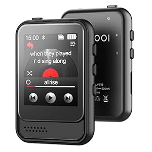 MP3 Player with Bluetooth,Portable Full Touchscreen Music Player with Speaker and Micro SD Card Slot,MP3 Player with FM Radio,Voice Recording,Earphone,for Kids and Outdoors,Max 256GB Expand