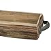 Stonebriar Rectangle Natural Wood Bark Serving Tray with Metal Handles, Rustic Butler Tray, Country Centerpiece for Dining Table, Unique Candle Holder, Desk Organizer for Documents,21.7
