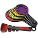 Produktbild Limeow Maßlöffel Messbecher Messlöffel Set Faltbar Messlöffel Löffel mit Silikongriff Dosierlöffel mit Messlineal 8 Stück für Trockene und Flüssige Zutaten Kochen Backen Dosieren Dosierhilfe(Bunte)