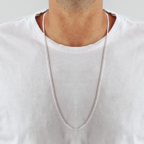AMENNA, Conjunto Grumet Dupla 3mm Corrente 70cm e Pulseira Masculina Prata 925