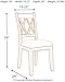 Ashley Furniture Signature Design - Mestler Dining Side Chair - Upholstered Seat - Set of 2 - Antique White