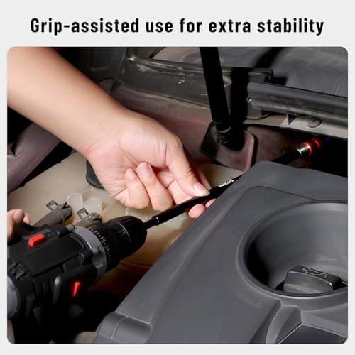 Katerk Drill Bit Extension Set, 4 Pcs Magnetic Bit Holder, 1/4 Inch Hex Drill Bit Extender for Impact Driver - Enhanced Stability, Professional Grade (12", 6", 4", 2 3/8") - image 2