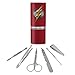 Justice League Movie Flash Logo Stainless Steel Manicure Pedicure Grooming Beauty Care Travel Kit