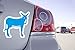 Sticker Burro Ane Catalan Espagne - 25cm x 25cm, Bleu Clair