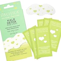 Pacifica - Blackhead Remover Strips Nose Strips - Kale Detox Skin Care - Deep Pore Cleansing Nose Strips w/Instant Pore Unclogging - Oil-Free, Non-Comedogenic Vegan, Clean Beauty Dermatologist Tested
