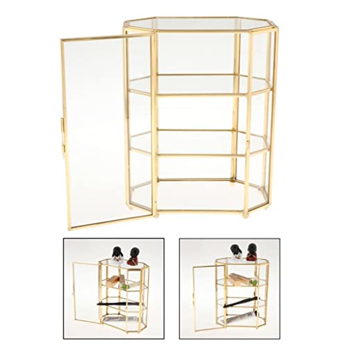 Boîte à bijoux en verre haut de gamme vitrine multifonction chic 21,5 cm