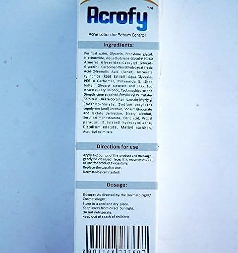 Acrofy Acne Lotion for Sebum Control