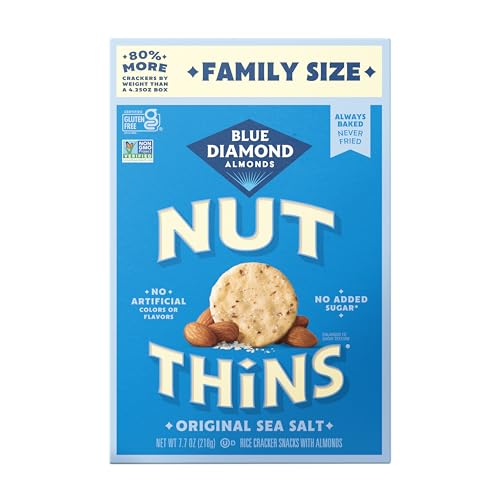 Image of Blue Diamond Almonds Nut-Thins Gluten Free Cracker Crisps, Original, Family Size, 7.7 oz