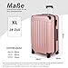 TANTOMI Koffer Groß, 28 Zoll Hartschalenkoffer, Trolley, Leichter ABS-Rollkoffer, Reisekoffer mit 4×360°-Rollen, 3-Stelliges Zahlenschloss (Rosa Gold, 95L)