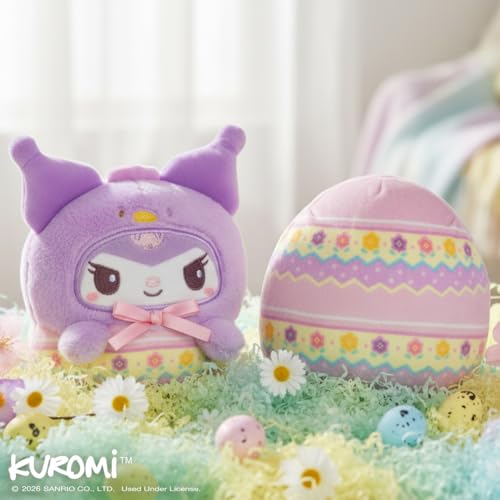 Image of TeeTurtle Reversible Sanrio Kuromi Easter Egg 4 Inch Flip Plushie