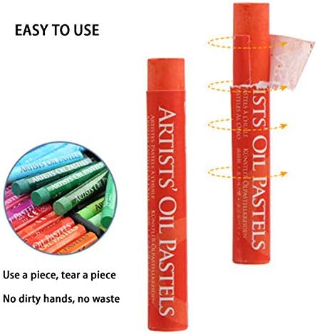 Professional Oil Pastels Set Art Soft Oil Pastels Painting Drawing Pens Soft Colouring Crayons Washable Oil Paint Sticks for Artists, Adult, Student, School Stationery Supplies 25 Colors