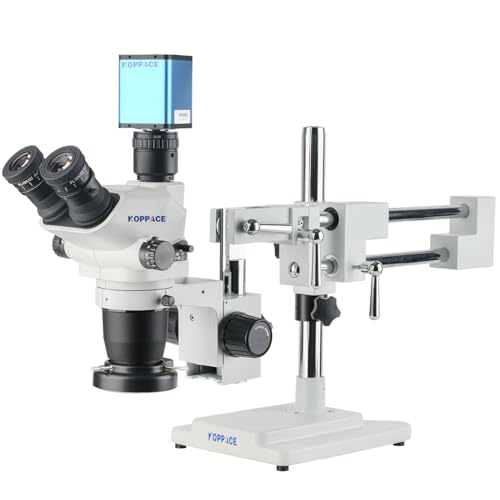 KOPPACE 28X-190X Trinocular Electron Microscope,2MP HD Autofocus Camera,USB Connected to Computer