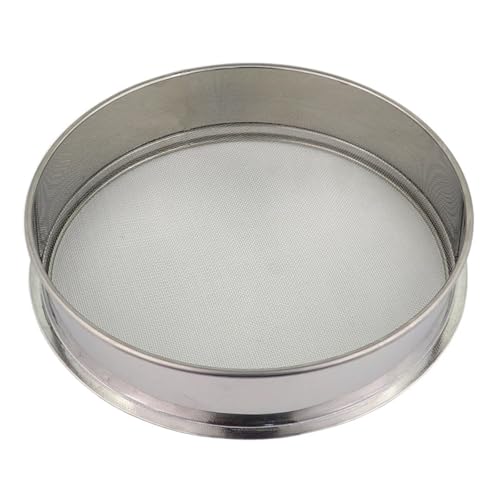 4-500M Round Stainless Steel Lab Sieve Aperture Standard Sifters Shakers Kitchen Flour Powder Filter Screen Soil Strainer(120 Mesh 140Micron,20cm Diameter)