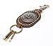 Handmade High Quality Genuine Leather Keychain Metal Button Gifts for Men Women