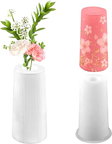 YeahBoom Vase Silikonform,DIY Vases Resin Formen,Vase Gießformen,Blumenvase Silikonformen,Handgefertigte Silikonform,Epoxidharz Formen Moulds,Zur Herstellung von Stifthaltern, Vasen