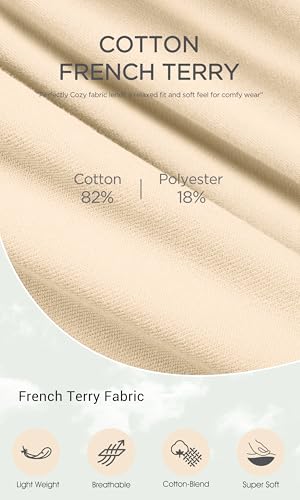 Image of ODODOS Women's Sweat Shorts with Pockets Cotton French Terry Drawstring Summer Workout Casual Lounge Shorts