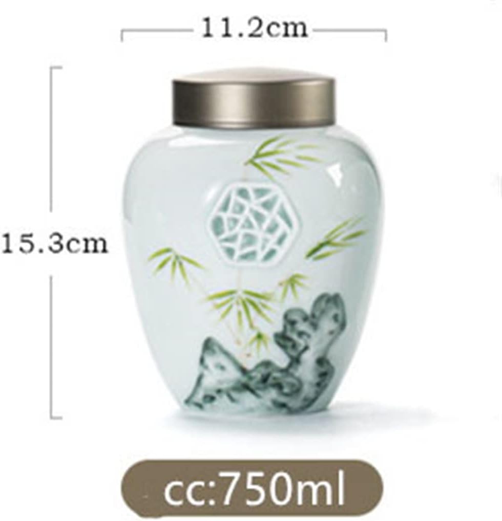 Ceramic tea pot storage tank travel portable airtight spice coffee sugar cone