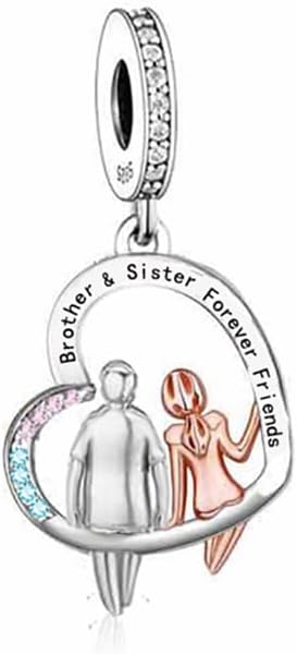 Mom Sister Daughter Runner Dad Sloth Owl Crucifix Cross Faith Jesus Rose Gold Love Heart Crystal Bead Pendant 925 Sterling Silver Dangle Compatible With Pandora Moments Charm Bracelet