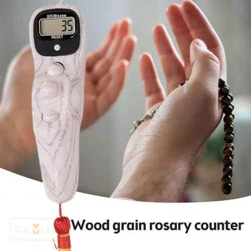 Image of 1 Pcs Mantra Jaap Mala Digital Counter Tally Counting Machine Finger Portable Hand Mini Ring Tasbih Misbaha -Different Use Naam Mantra Jaap Umpire (White)