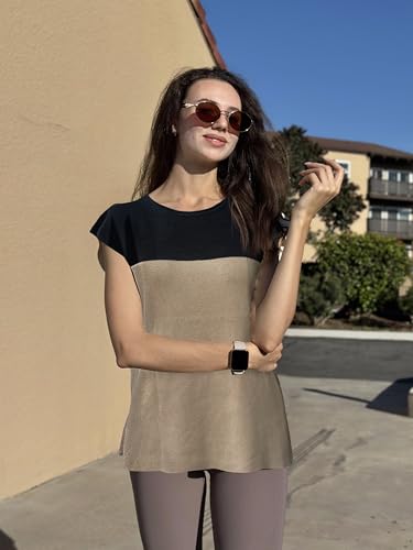Image of Zeagoo Sleeveless Sweater Tops for Women Sweater Tank Knit Vest for Women Summer Basics Fashion Outfits