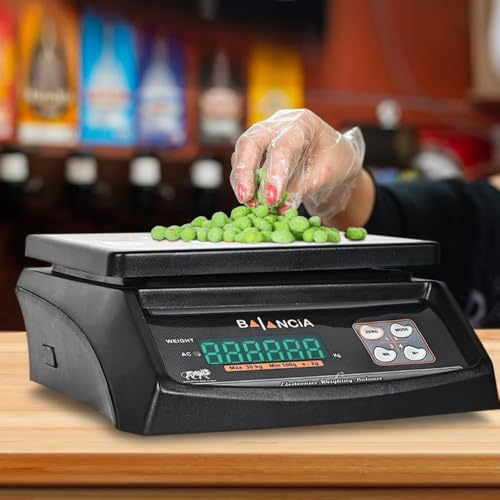 Image of Made In India, Dual Display Weight scale with 1 Year Warranty & 8 hours battery Backup 30 kg capacity, Weight Machine for Shop | Weighing Machine | Weighing Machine for Shop
