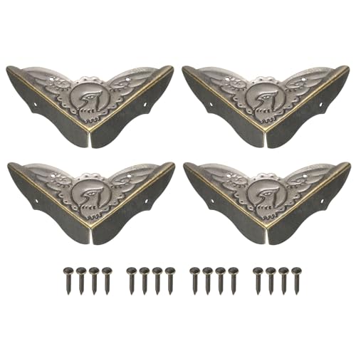 Image of uxcell Metal Desk Corner Protectors Table Edge Cover Guard 51x51x15mm Bronze Tone 20pcs